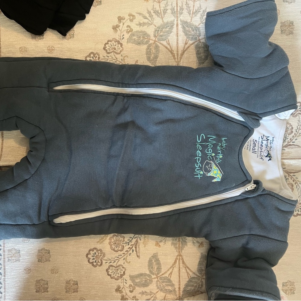 Baby Merlin's Magic Sleepsuit in Slate